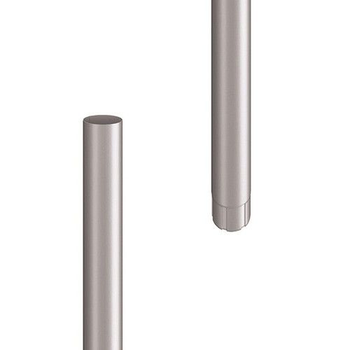 Lindab Steel Downpipe - 87mm x 3mtr Silver Metallic