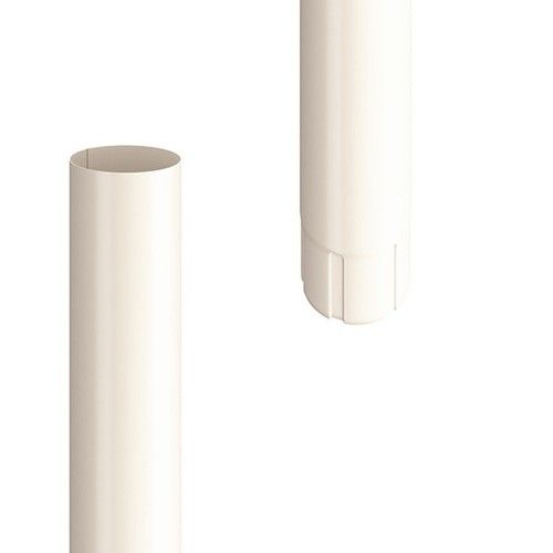 Lindab Steel Downpipe - 87mm x 3mtr Antique White