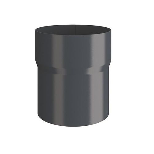 Lindab Steel Downpipe Connector - 100mm Graphite