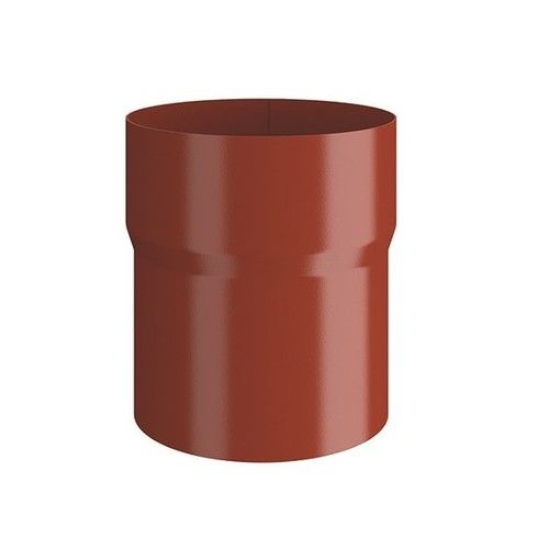 Lindab Steel Downpipe Connector - 100mm Tile Red