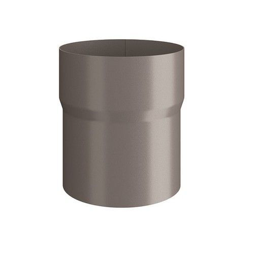 Lindab Steel Downpipe Connector - 75mm Anthracite Metallic