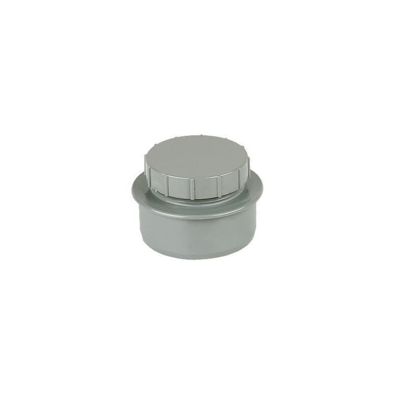 FloPlast Solvent Weld Soil Screwed Access Cap - 110mm Olive Grey