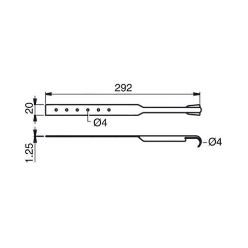 Lindab Steel Gutter Stay Strap - Brown