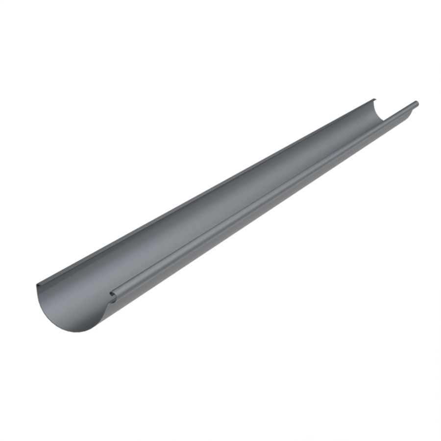 Galeco Steel Half Round Gutter Kit Graphite Grey - 120mm Diameter