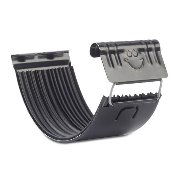 Galeco Steel Gutter Union - 120mm Black