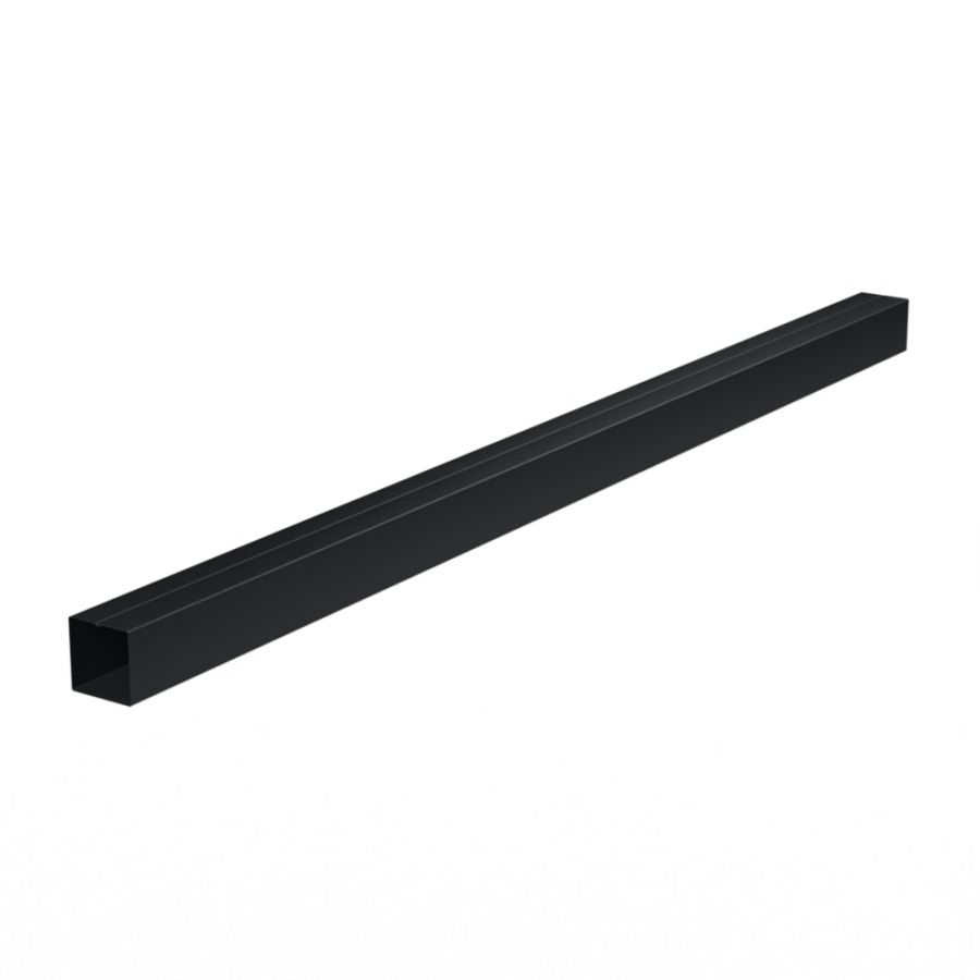 Galeco Square Steel Socket Downpipe Kit Black - 80mm Diameter