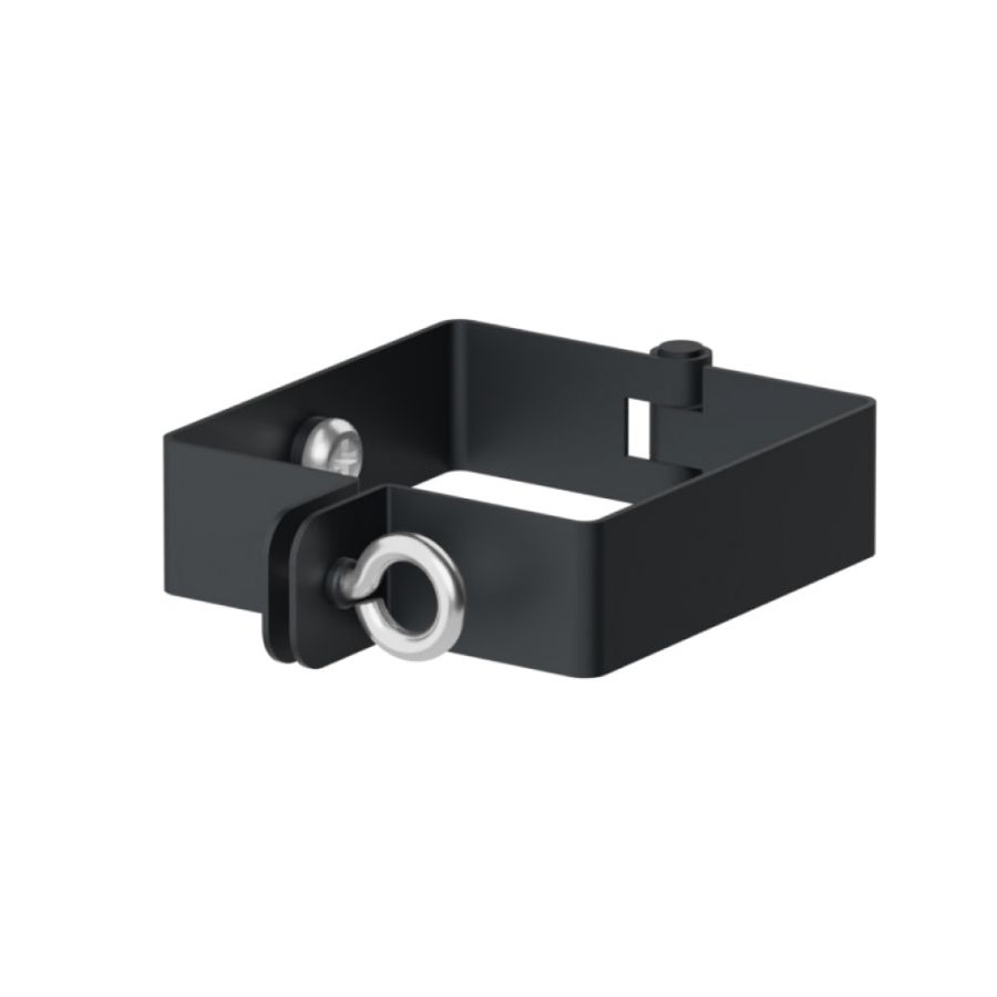 Galeco Square Steel Socket Downpipe Kit Black - 80mm Diameter