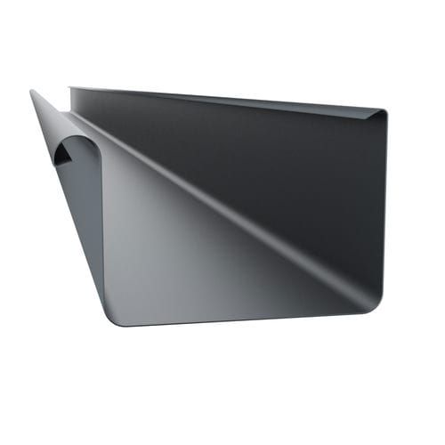 Galeco Square Steel Gutter - 125mm x 3mtr Graphite