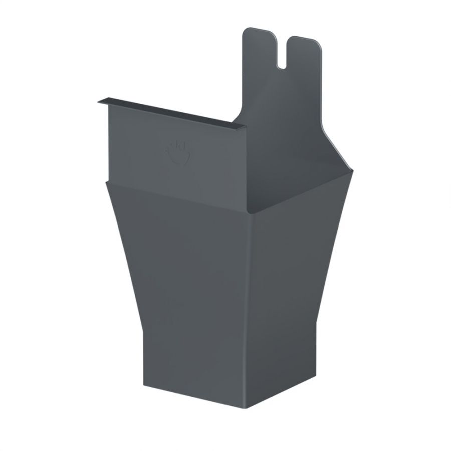Galeco Square Steel Gutter Kit Graphite Grey - 125mm Diameter