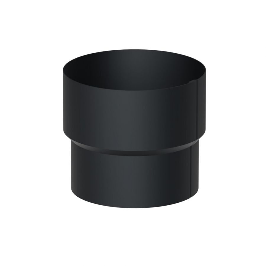 Galeco Steel Round Hopper & Downpipe Kit Black - 87mm Diameter