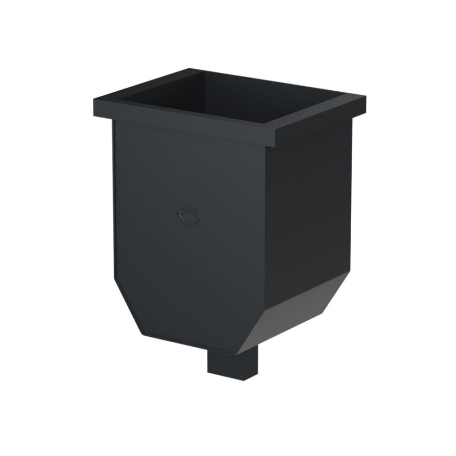Galeco Steel Round Hopper & Downpipe Kit Black - 87mm Diameter