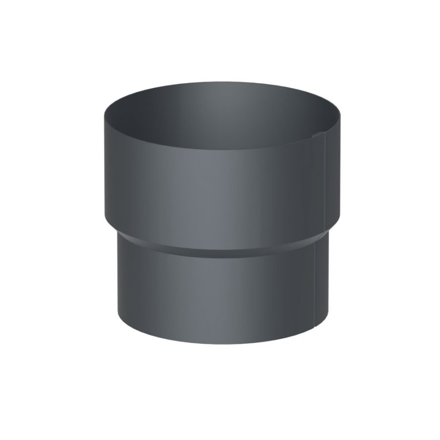 Galeco Steel Round Offset Downpipe Kit Graphite Grey - 87mm Diameter
