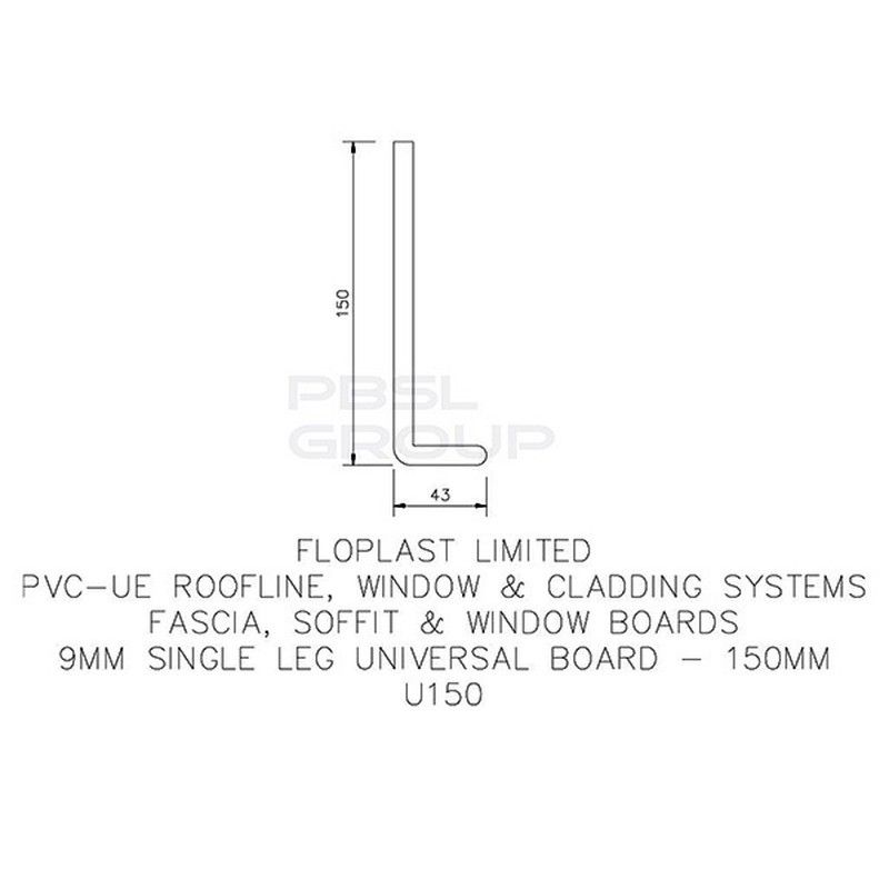 150mm Golden Oak Fascia Capping Board - 9mm x 5mtr - Pack of 2