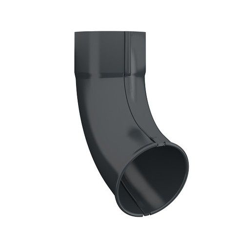 Lindab Steel Downpipe Shoe - 120mm Anthracite Grey