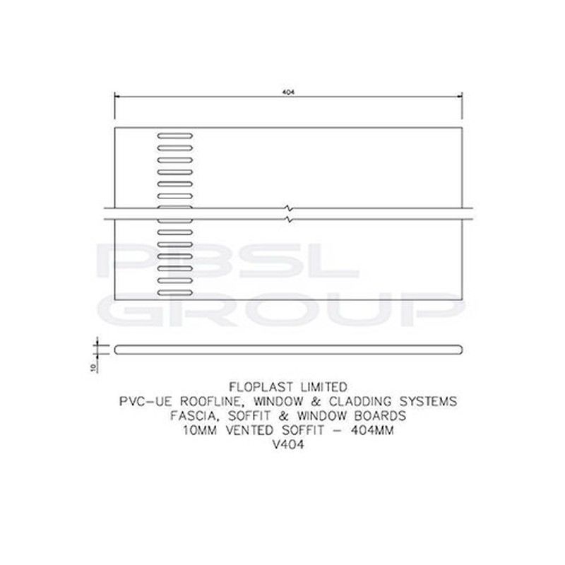 405mm Rosewood Vented Soffit Board - 10mm x 5mtr