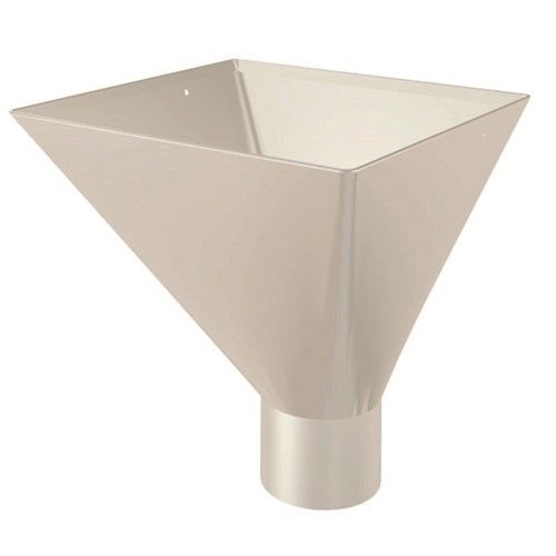 Lindab Steel Large Water Hopper - 100mm Antique White