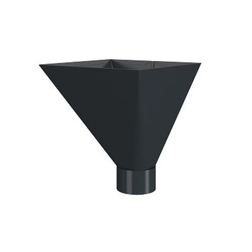 Lindab Steel Large Water Hopper - 75mm Anthracite Grey