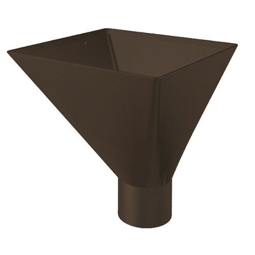 Lindab Steel Large Water Hopper - 75mm Brown
