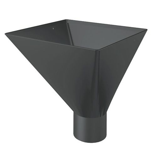Lindab Steel Large Water Hopper - 75mm Graphite