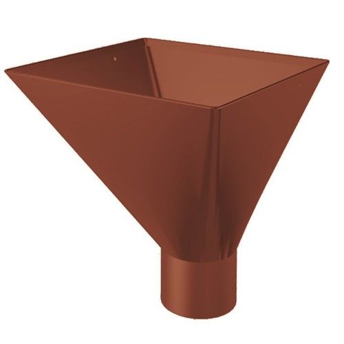 Lindab Steel Large Water Hopper - 75mm Tile Red