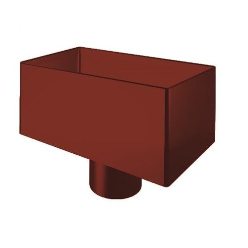 Lindab Steel Regular Water Hopper - 75mm Dark Red