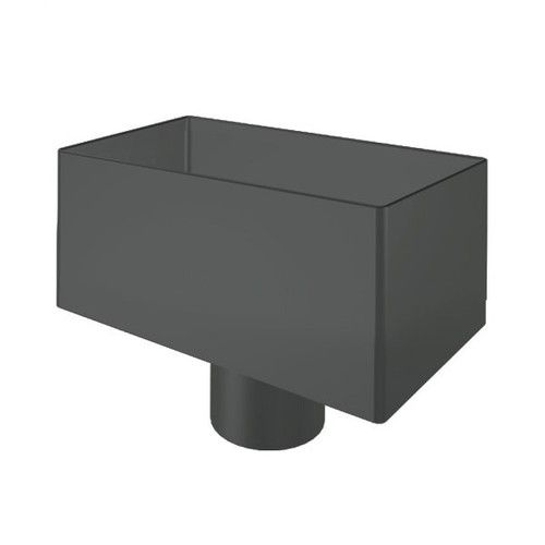 Lindab Steel Regular Water Hopper - 87mm Anthracite Grey