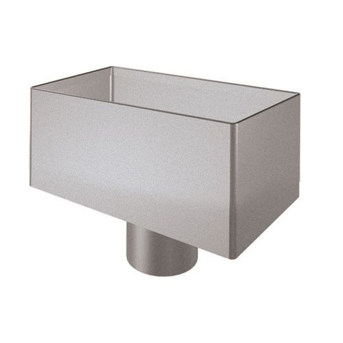 Lindab Magestic Steel Medium Rectangular Water Hopper - 100mm Galvanised