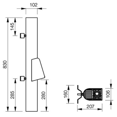 Lindab Steel Vandal Reinforced Pipe with Leaf Trap - 102mm x 0.85mtr Matte Black
