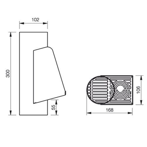 Lindab Steel Vandal Reinforced Leaf Trap - 102mm Antique White