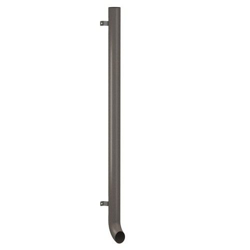 Lindab Steel Vandal Reinforced Pipe with Shoe - 102mm x 2mtr Anthracite Metallic