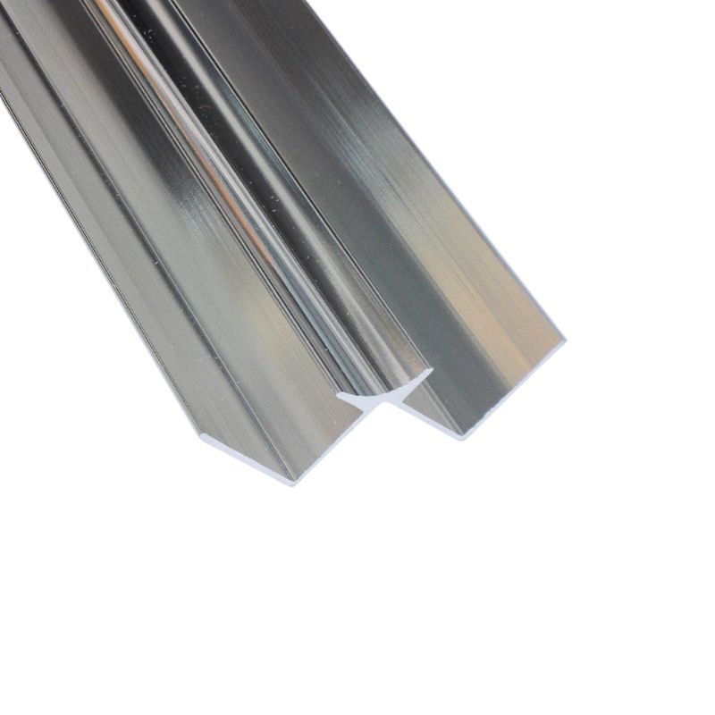 Laminate Wall Panel 10mm Internal Corner Trim - 2420mm Silver