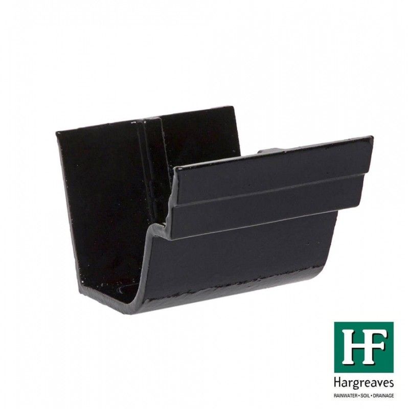 Cast Iron Notts Ogee Gutter Union - 115mm Black