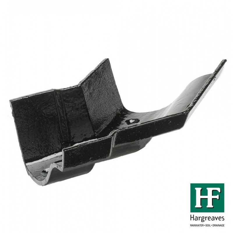Cast Iron Ogee Gutter External Angle - 135 Degree x 100mm Black