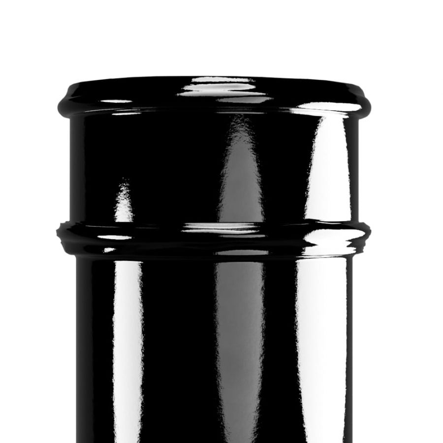 Cast Iron Round Non-Eared Downpipe - Socket Both Ends - 150mm x 1829mm Black