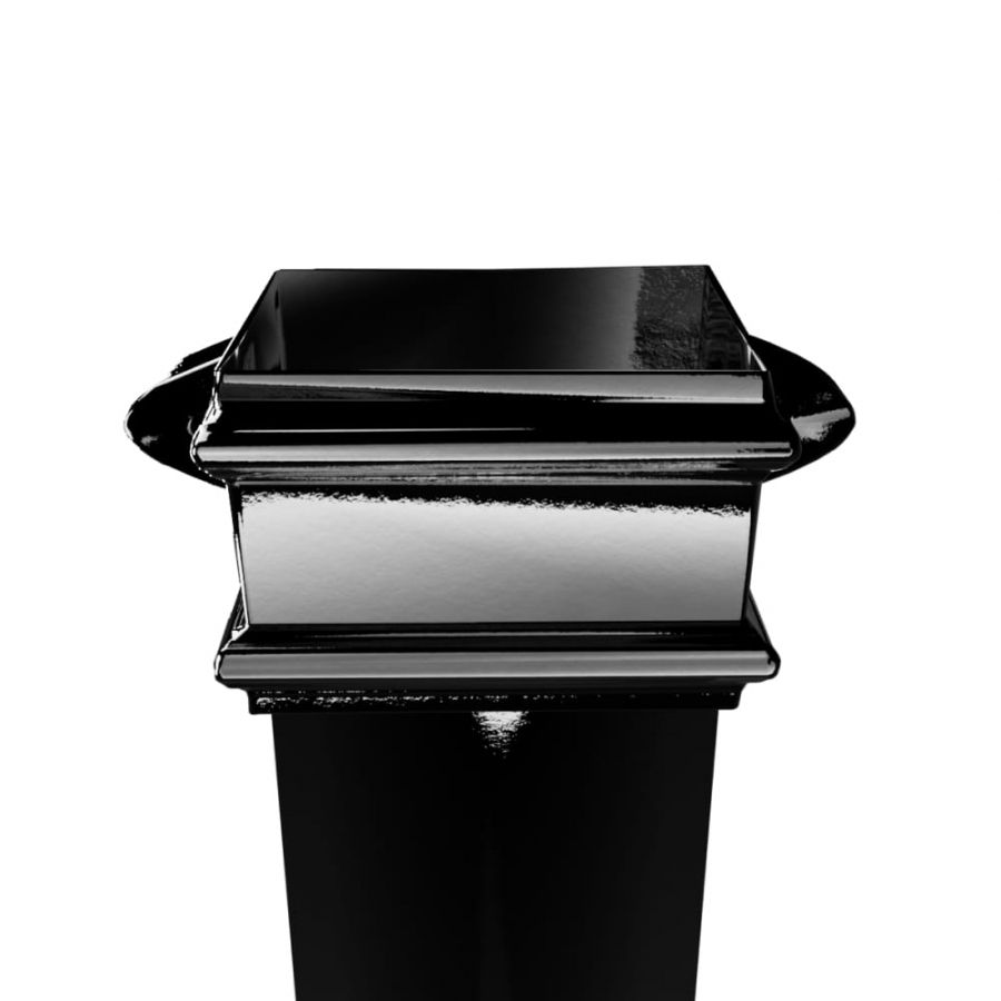 Cast Iron Rectangular Downpipe Eared - 100mm x 75mm x 914mm Black