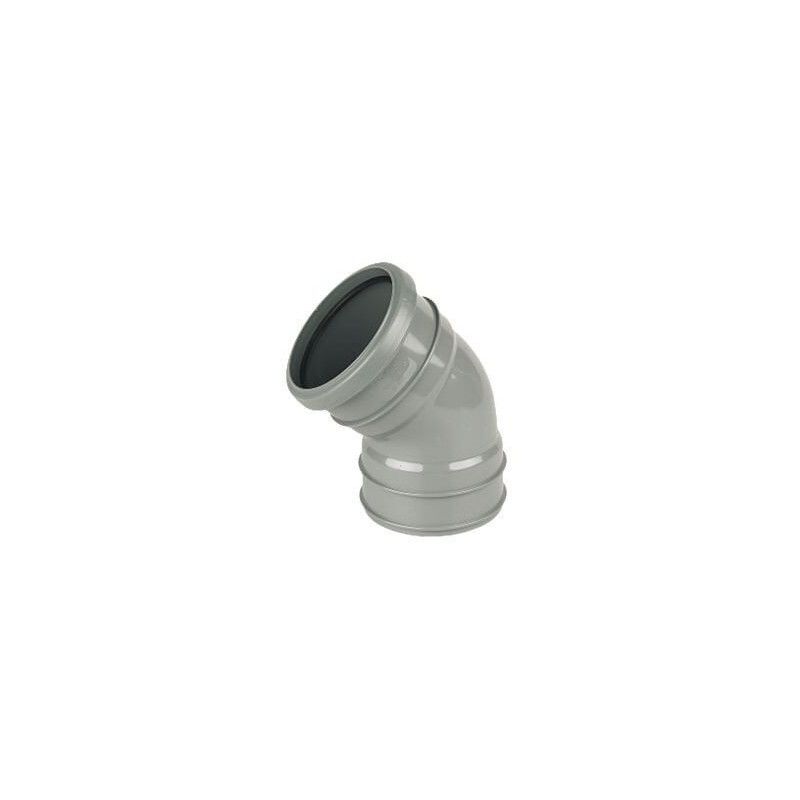 FloPlast Industrial/ Xtraflo Downpipe Solvent Weld Offset Bend Top - 110mm Grey