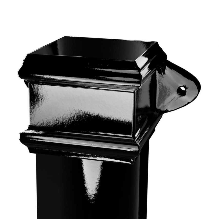 Cast Iron Square Eared Downpipe - 75mm x 1829mm Black