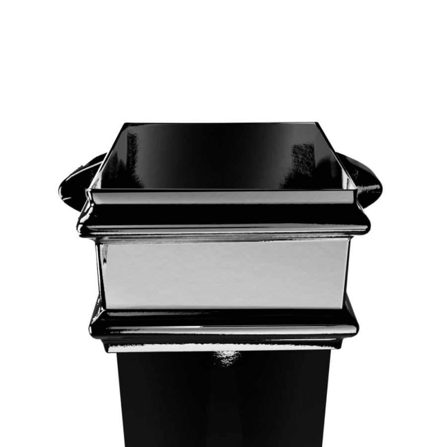 Cast Iron Square Eared Downpipe - 100mm x 1829mm Black