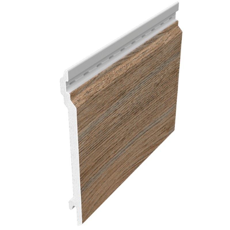 Naturale Wood Effect Cladding With V-Groove - 150mm x 5mtr Barnwood Oak - Pack of 4