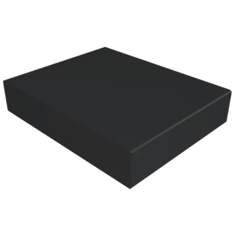 Aluminium Coping Stop End for 301-350mm Wall - 410mm Black (9005 Matt)
