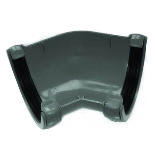 FloPlast Half Round Gutter Angle - 135 Degree x 112mm Anthracite Grey