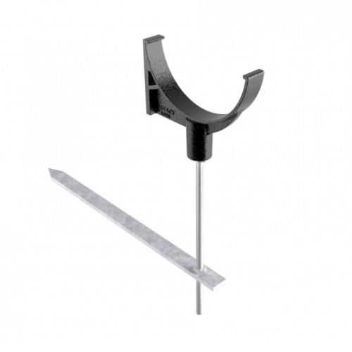 Cast Aluminium Half Round Gutter Rise and Fall Bracket - 125mm Black (9005 Leatherette)