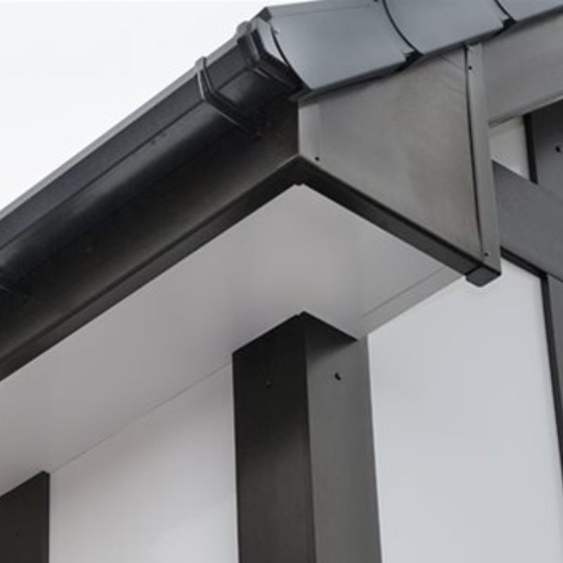 225mm Black Smooth Fascia Board - 18mm x 5mtr