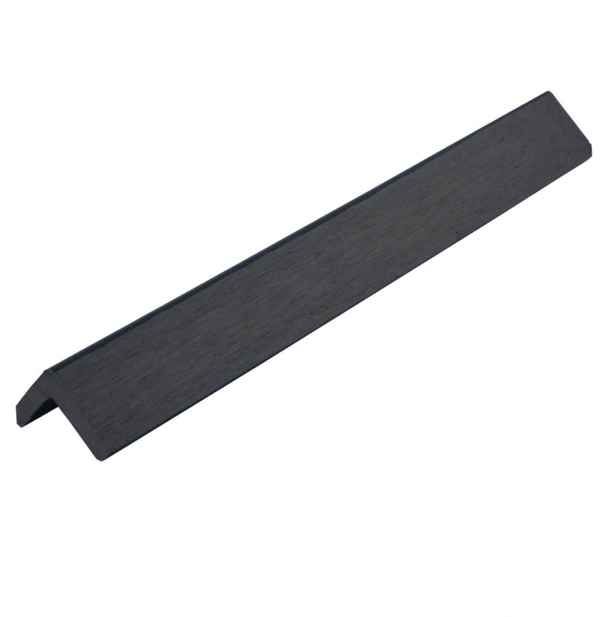 Standard Woodgrain/Grooved Composite Decking & Panel Cladding Edge Seal - 41mm x 41mm x 3600mm Charcoal
