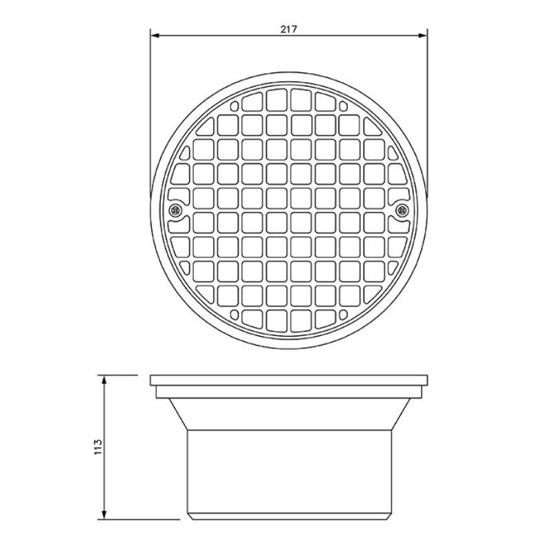 FloPlast Drainage Round Hopper and Grid