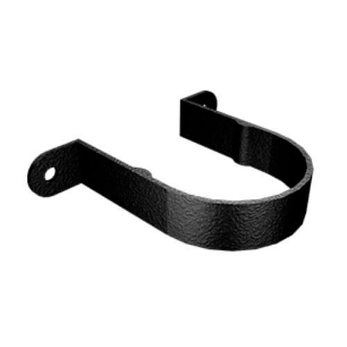 Cast Aluminium Round Downpipe Clip - 63mm x 30mm Black (9005 Leatherette)