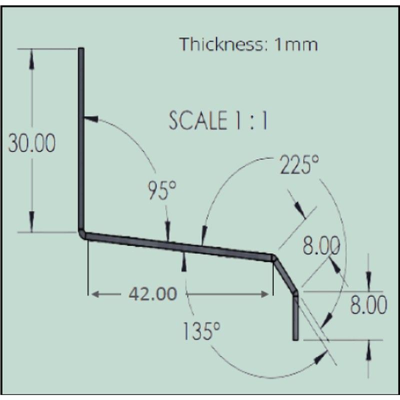 Fibre Cement Cladding Aluminium Drip Profile - 3mtr White