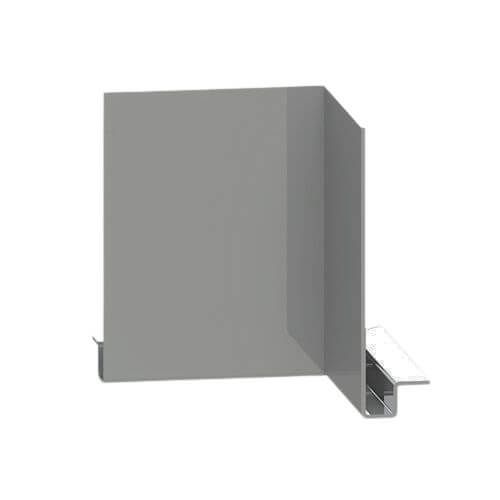 Aluminium Fascia J Profile Internal 90 Degree Corner - 150mm x 2mm Painted