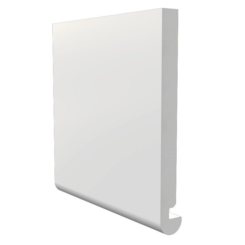 405mm White Bullnose Fascia Board - 18mm x 1.25mtr