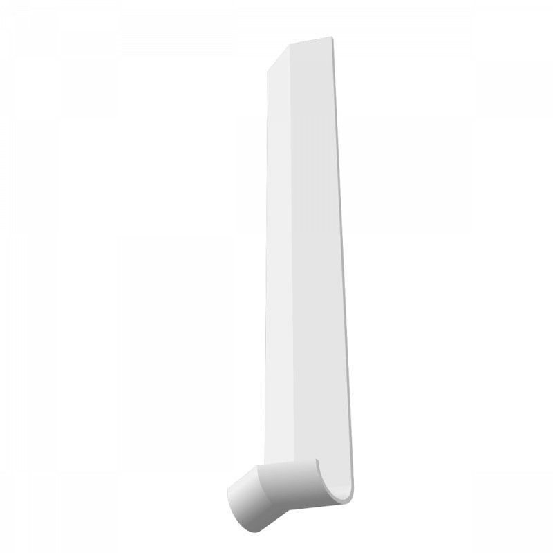 White Bullnose Fascia 135 Degree Internal Corner - 327mm x 50mm